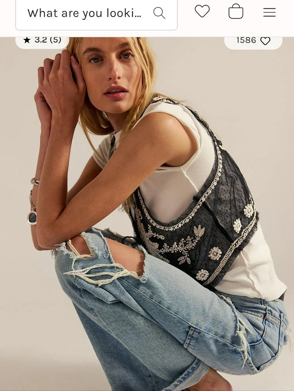 Free People Under the Sun vest Med